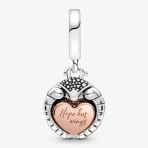 Pandora Club 2022 Ladybird & Heart Dangle Charm - Picture 2 of 4